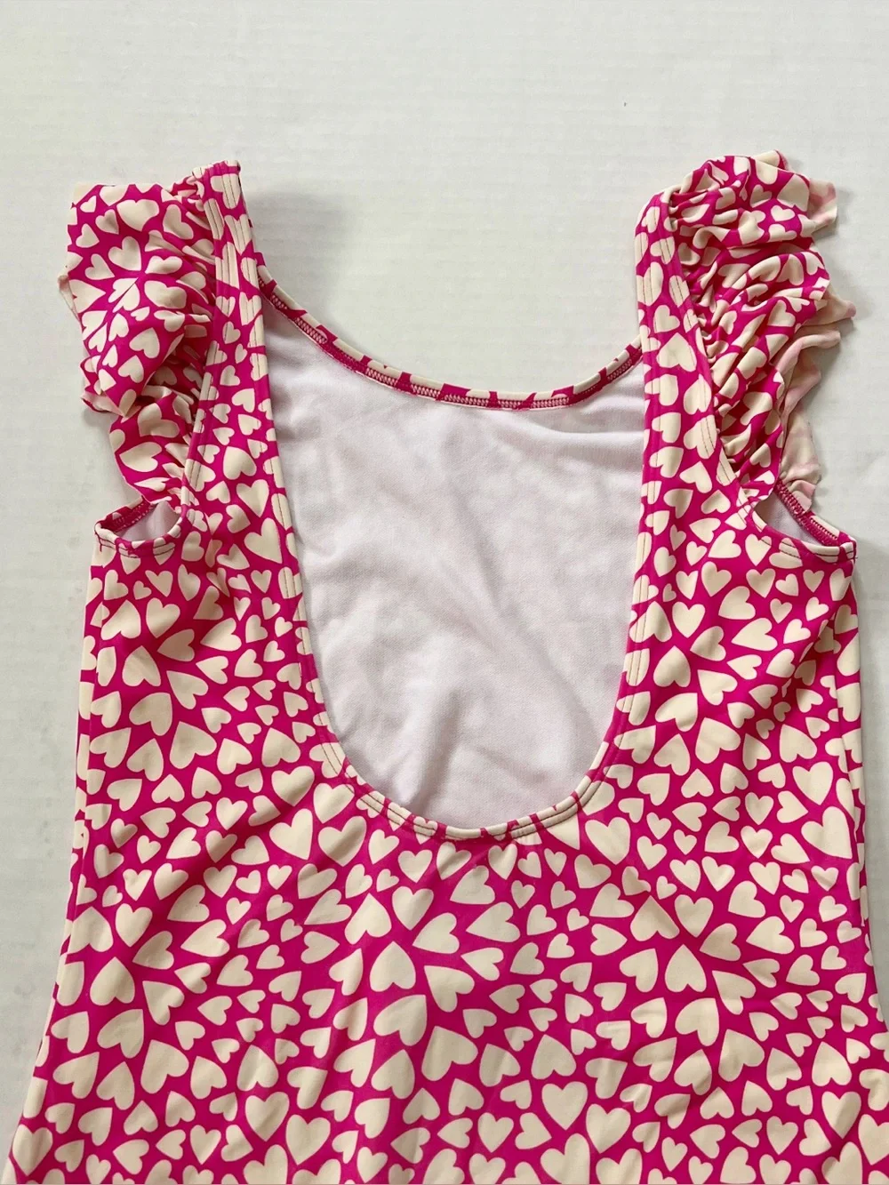 Boden Flutter Sleeve Heart One Piece Swimsuit
